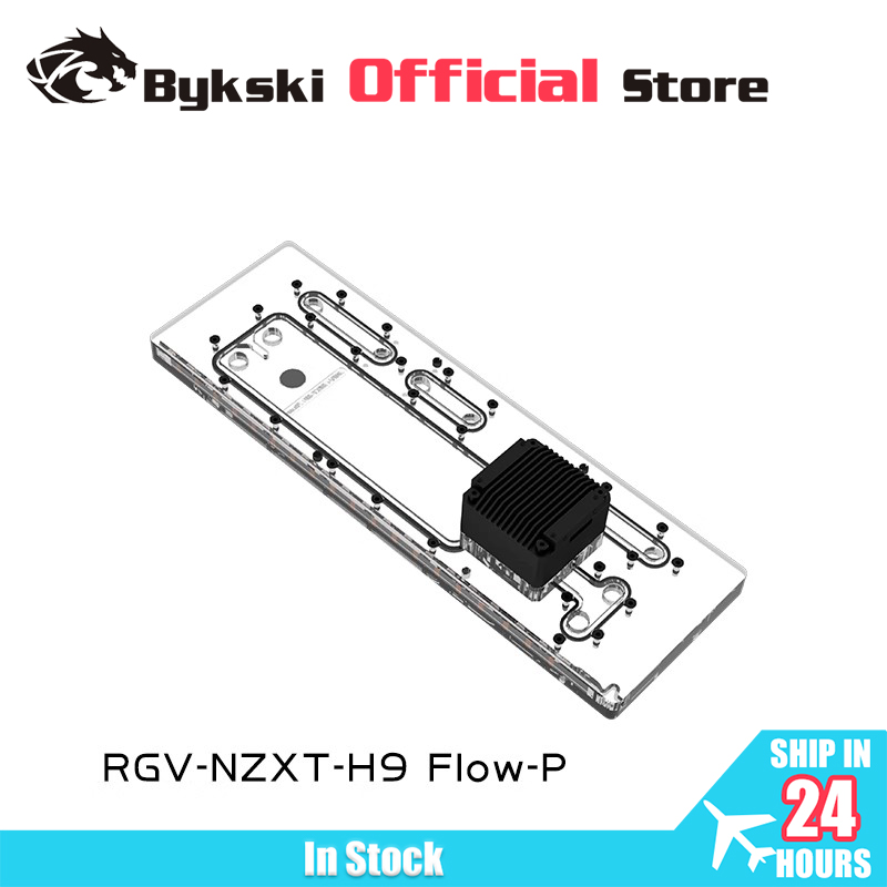 Distro Plate Ddc Pump Combo - Bykski RGV-NZXT-H9 FIow-P Acryl-Distro-Plattenreservoir für NZXT
