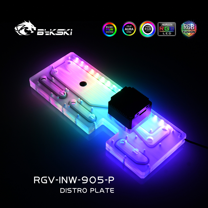 Distro Plate Ddc Pump Combo - Bykski RGV-INW-905-P Acryl-Distro-Platte/Board-Reservoir für IN WIN